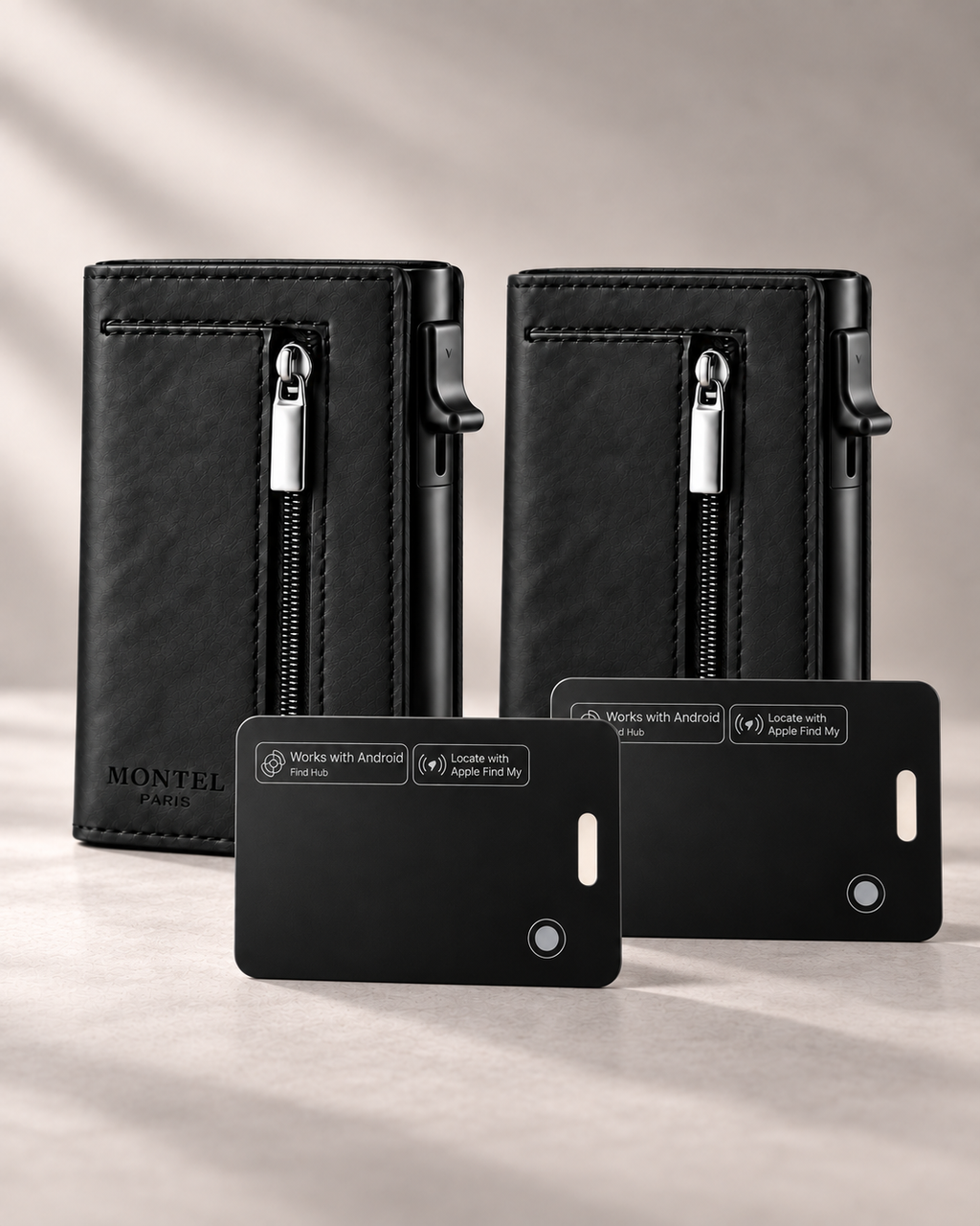 Pack duo portefeuille Montel One + carte tracker
