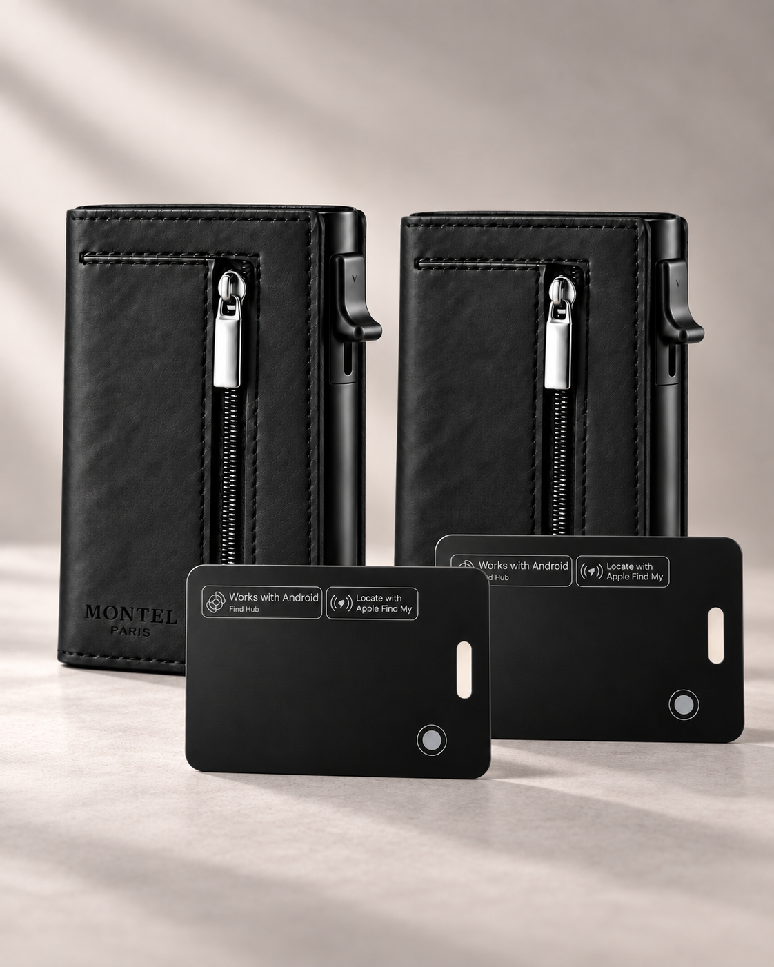 Pack duo portefeuille Montel One + carte tracker