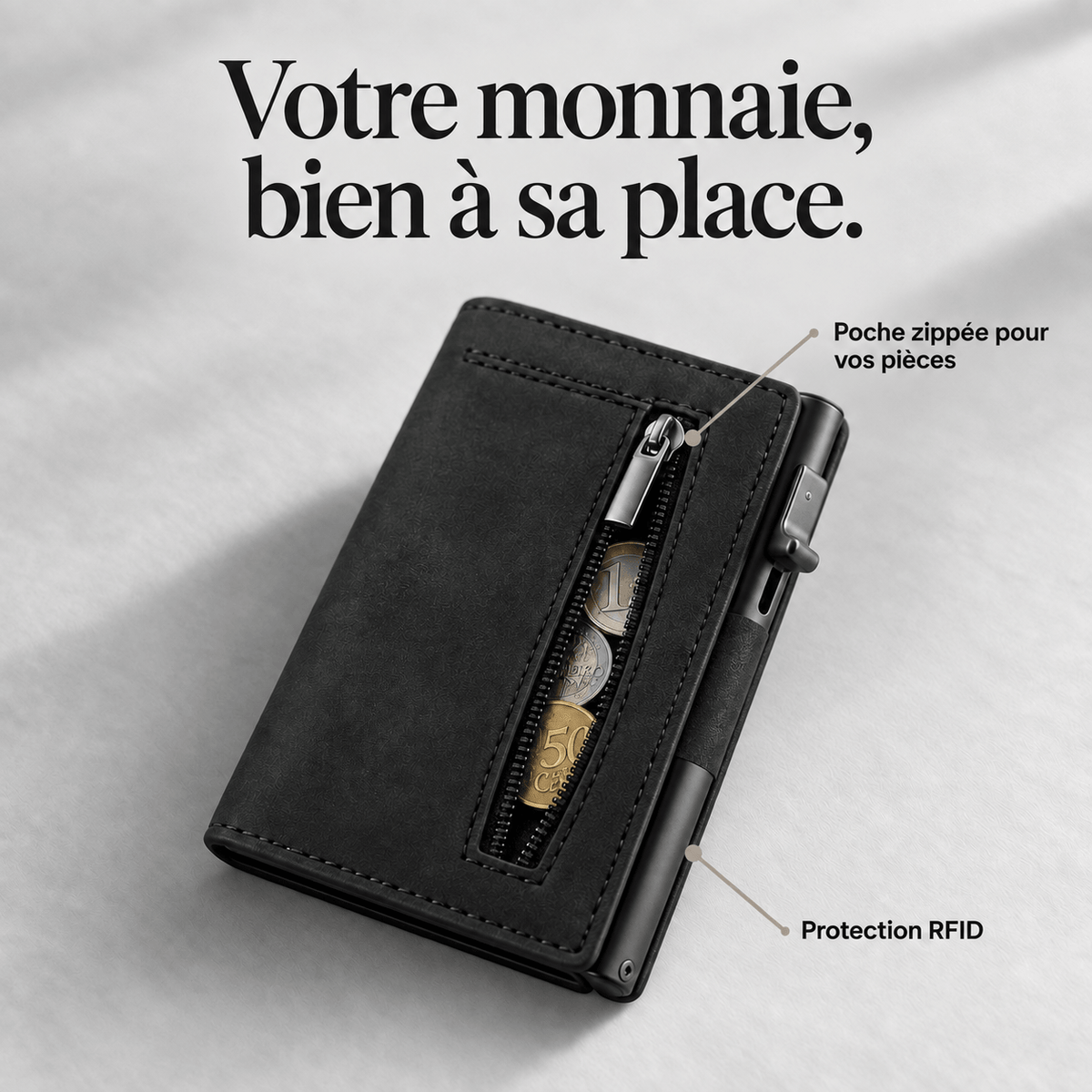 Portefeuille Montel ONE Anti-RFID & Compact